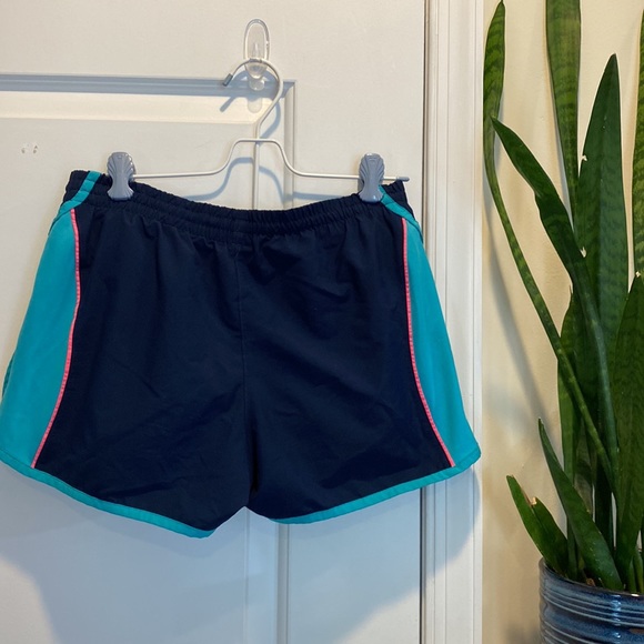 Adidas ClimaLite Running Shorts in Navy/Teal/Pink XS - Picture 2 of 4